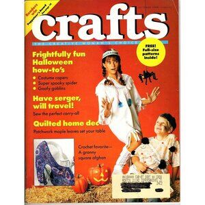 Crafts Magazine October 1990 Crochet Cross Stitch Quilting Full Size Pattern